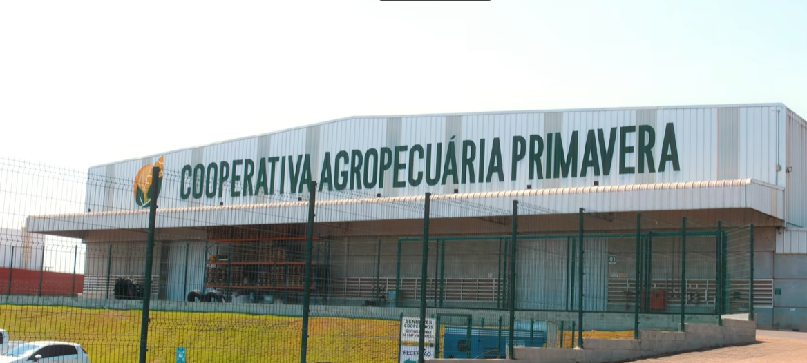 Fachada da Cooperativa Agropecuária Primavera